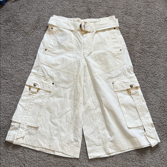 Free People Tidal Wave Cropped Pants, 4, Ivory, NWOT - Picture 3 of 5
